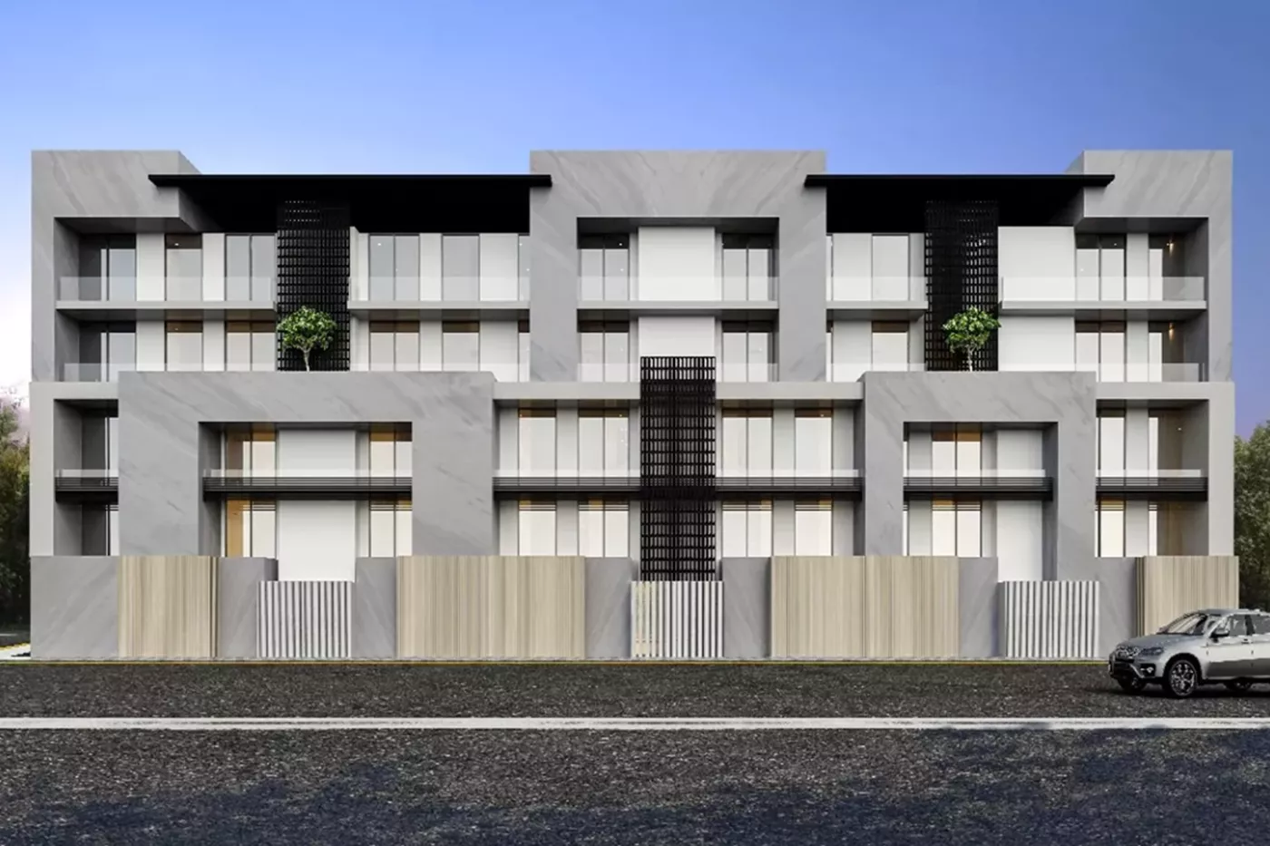 Vaas Aspire Gurgaon premium low rise housing project front elevation design