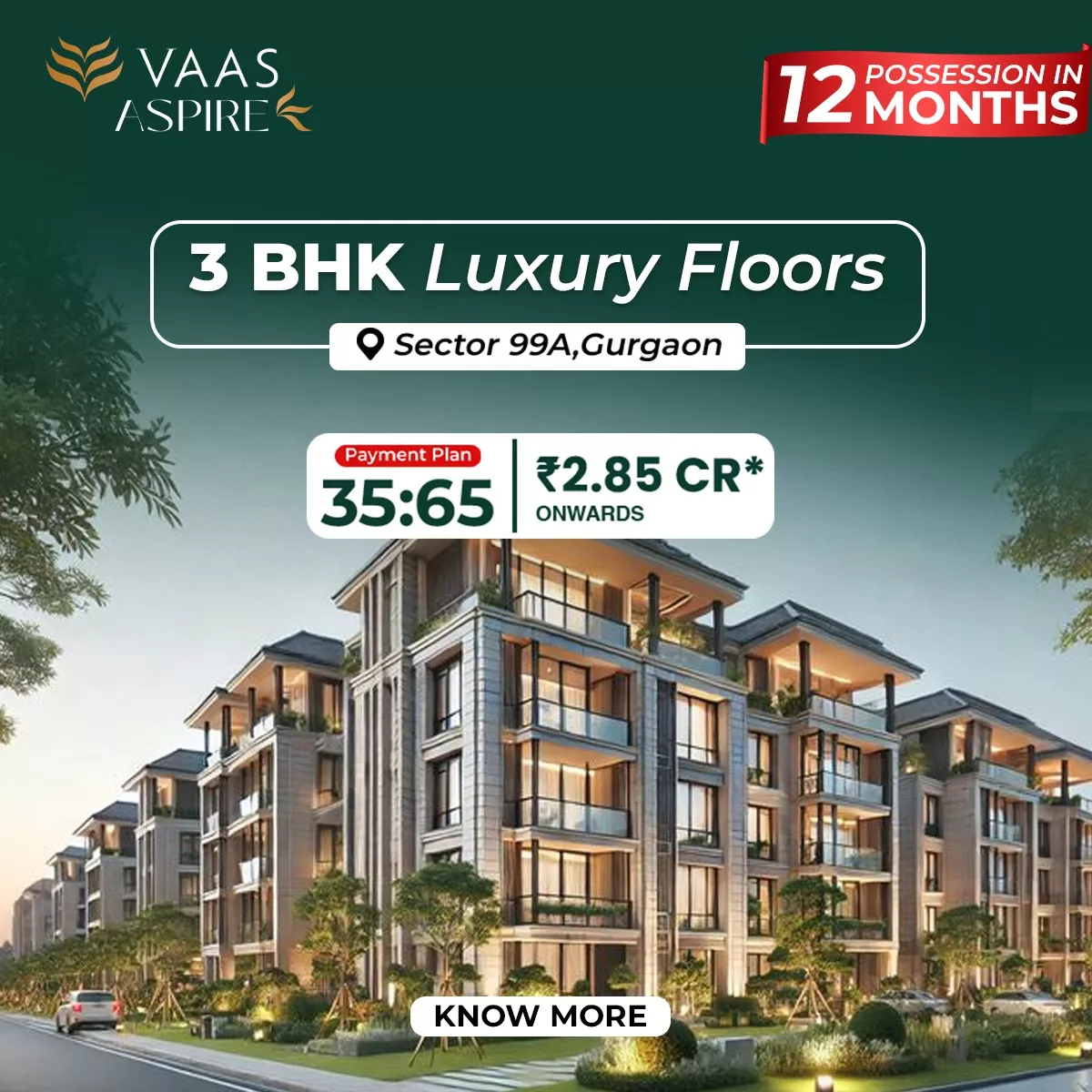Vaas Aspire low rise floors